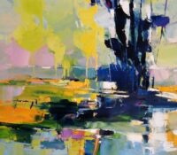 Les grands arbres <br />
Oil on canvas<br />
48 x 24