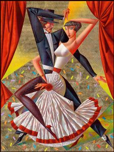 man and woman dancing tango