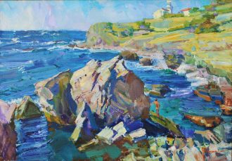 (INQUIRE ABOUT AVAILABILITY)<br />
Cape Sarich<br />
Oil on Canvas <br />
28 x 40