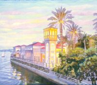 Venetian Village <br />
Oil on Canvas <br />
31 x 43