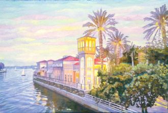 Venetian Village <br />
Oil on Canvas <br />
31 x 47
