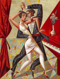 Tango Jazz<br />
Original Oil on Canvas<br />
40 x 30 <br />
(Custom size reproductions available) 