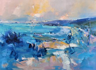 Gentle Coastline<br />
Oil on canvas<br />
36 x 48