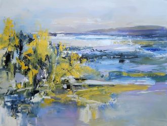 COMING SOON!<br />
The Bay <br />
Oil on canvas<br />
36 x 48