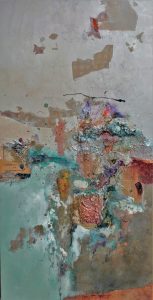 Structure Iridescent #1<br />
Mixed Media on Canvas<br />
40 x 24