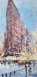Broadway <br />
Oil on canvas<br />
20 x 10