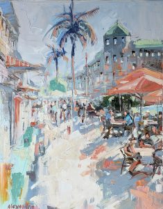 Downtown Naples (SOLD)<br />
Oil on canvas<br />
20 x 16