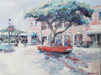 Naples Retro <br />
Oil on canvas<br />
18 x 24