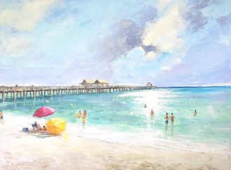 NEW! <br />
Our Beautiful Pier<br />
Oil on canvas<br />
36 x 48