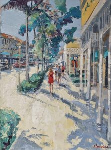 Sunny Day on 5th (SOLD)<br />
Oil on canvas<br />
24 x 18