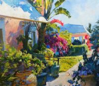 Naples in Bloom (SOLD)<br />
Oil on Canvas <br />
36 x 48