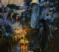 Ivan Kupala Night - I put a Spell on You (SOLD)<br />
Oil on Canvas<br />
79 x 55