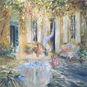Dejeuner au Jardin <br />
Oil on Canvas<br />
32 x 32