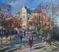 Eglise St Eustache Paris (SOLD)<br />
Oil on Canvas <br />
29 x 36