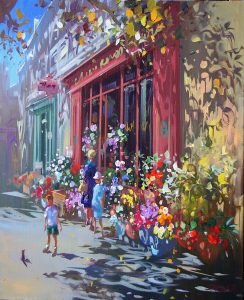 La Boutique de Fleurs <br />
Oil on Canvas<br />
24 x 20