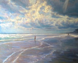 Sea and Sky (SOLD)<br />
Oil on Canvas <br />
38 x 47
