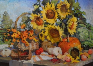 Sunny Day <br />
Oil on Canvas <br />
36 x 43