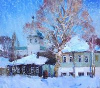 Suzdal <br />
Oil on Canvas <br />
24 x 24