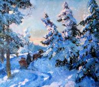 Winter Wonderland <br />
Oil on Canvas <br />
32 x 40