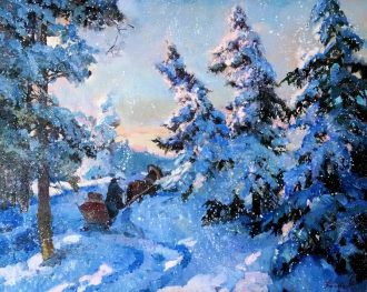 Winter Wonderland <br />
Oil on Canvas <br />
32 x 40