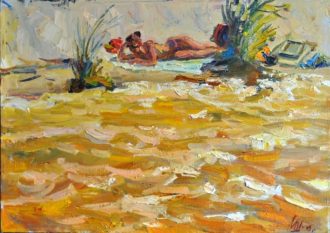 Umber Bay <br />
Oil on Canvas <br />
20 x 28