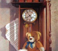 Old Clock <br />
Oil on Canvas <br />
31 x 20