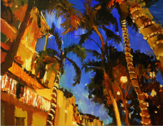 Night on Fifth (SOLD) <br />
Oil on Canvas <br />
30 x 40