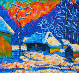 Winter's Magic (SOLD)<br />
Oil on Canvas <br />
40 x 36