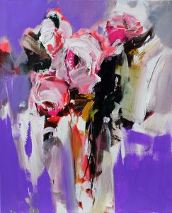abstract pink and purple roses