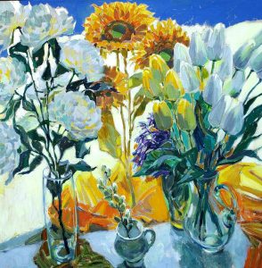 Van Gogh Motif <br />
Oil on Canvas <br />
27 x 27
