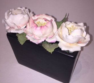 Roses Large 2 Hand-made Porcelain