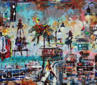 To Key West (SOLD)<br />
Mixed Media on Canvas <br />
36 x 48