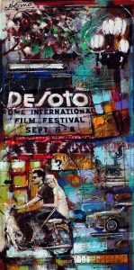 De Soto <br />
Mixed Media on Canvas <br />
30 x 15