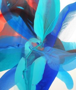 blue abstract flower