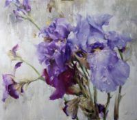 Purple Rain <br />
Oil on Canvas<br />
59 x 71