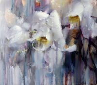 White Orchids (SOLD)<br />
Oil on Canvas<br />
39 x 55
