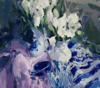 White Tulips<br />
Acrylic on canvas<br />
29 x 29