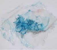 Into the Water I (SOLD)<br />
Resin, ink<br />
18 x 15