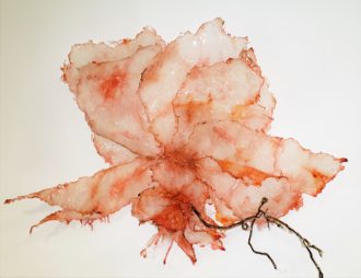Floating (SOLD)<br />
Resin, ink, tree branch<br />
24 x 18