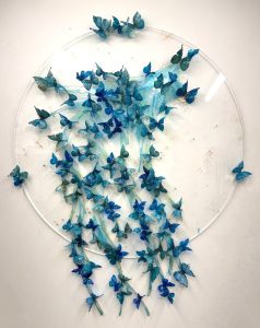 COMING SOON!<br />
Flight of Water <br />
Resin, lucite, inks<br />
64 x 50