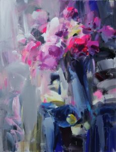 Peonies <br />
Oil on Canvas <br />
51 x 39