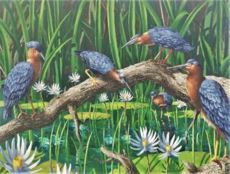 Herons <br />
Oil on Canvas<br />
35 x 45