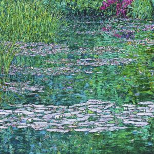 Water Lilies (SOLD)<br />
Mixed Media on Canvas<br />
55 x 55