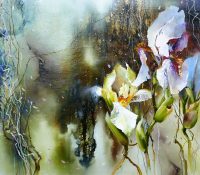 Iris Fantasy (SOLD)<br />
Oil on Canvas<br />
18.5 x 31.5