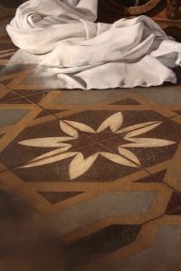 floor tile detail and cloth