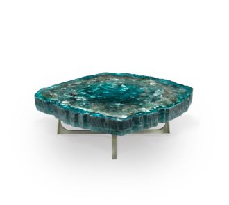 Lagoon Table (SOLD)<br />
16"H x 4"W x 49"L