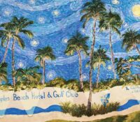 Beach Hotel <br />
Oil on Canvas<br />
24 x 36