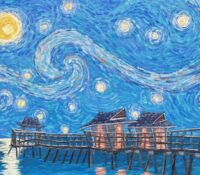 Starry Night over Naples Pier<br />
Oil on Canvas<br />
24 x 36