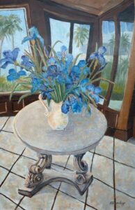 Vincent's Irises at Naples Beach Hotel<br />
Oil on Canvas<br />
36 x 24