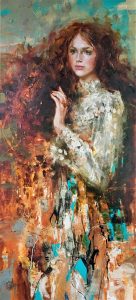 Sienna (available from the Artist's studio)<br />
Sasha<br />
Oil on Canvas<br />
48 x 20